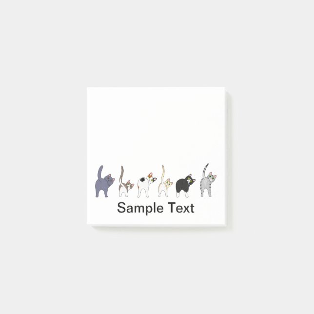 funny cats design post it post-it block (Framsida)