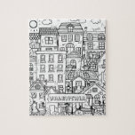 Funny Cats Detaljerad Town Black White Coloring Na Pussel<br><div class="desc">Svartvit design för att lätta på färgen,  en mysigt stad med stora hus och söta katter,  hitta och färg alla katter som gömmer i den här staden. Det här pusslet skulle fungera underbart som en gåva till en kattälskare.</div>