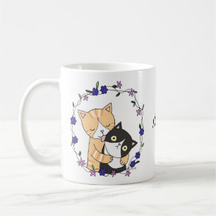 Funny Cats Ginger cat Tuxedo-katt, söt anpassning Kaffemugg