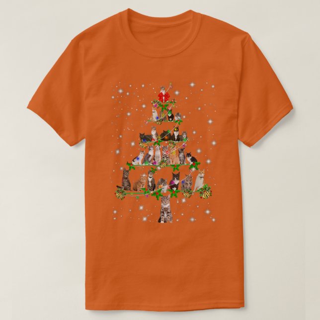 Funny Cats Julgran, Ornament Decor Cute T Shirt (Design framsida)