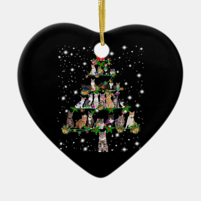 Funny Cats Julgran, Ornament Decor Gift (Framsidan)