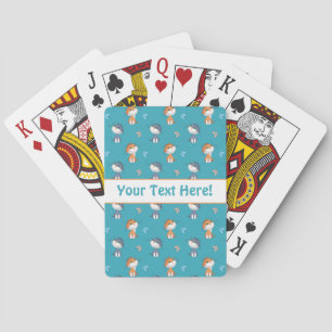 Funny Cats och Cute Butterflies Mönster Casinokort