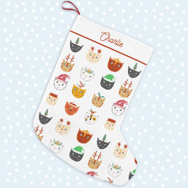 Funny Cats Personlig Liten Julstrumpa