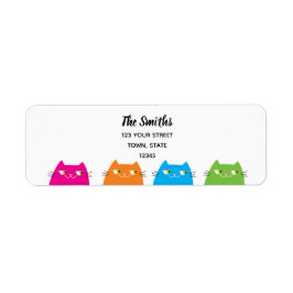 Funny Cats Returadress Returadress Etikett