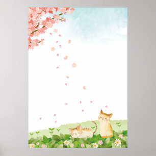 Funny Cats som sjunger under Cherry Blommars Poster