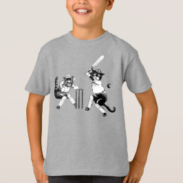 Funny Cats spelar Cricket T Shirt