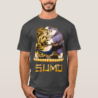 Funny Cats Sumo Wrestler Japansk Cat Sumo T Shirt