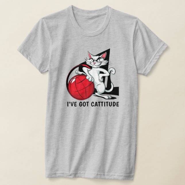 Funny Catticat T Shirt (Laydown)
