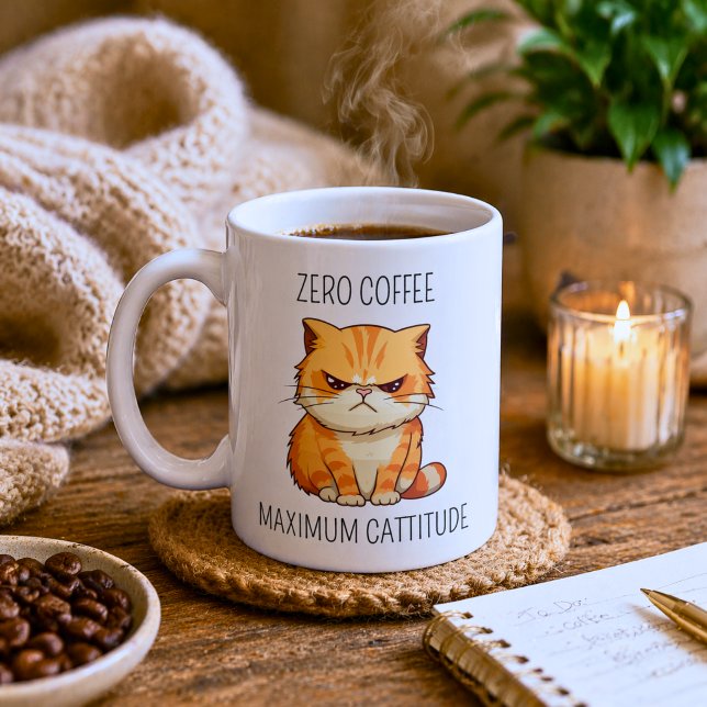 Funny Cattitude Kaffemugg (Skapare uppladdad)