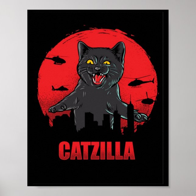 Funny Catzilla Poster (Framsidan)