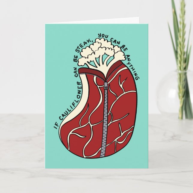 Funny Cauliblomsteuppmuntran Kort (Framsida)