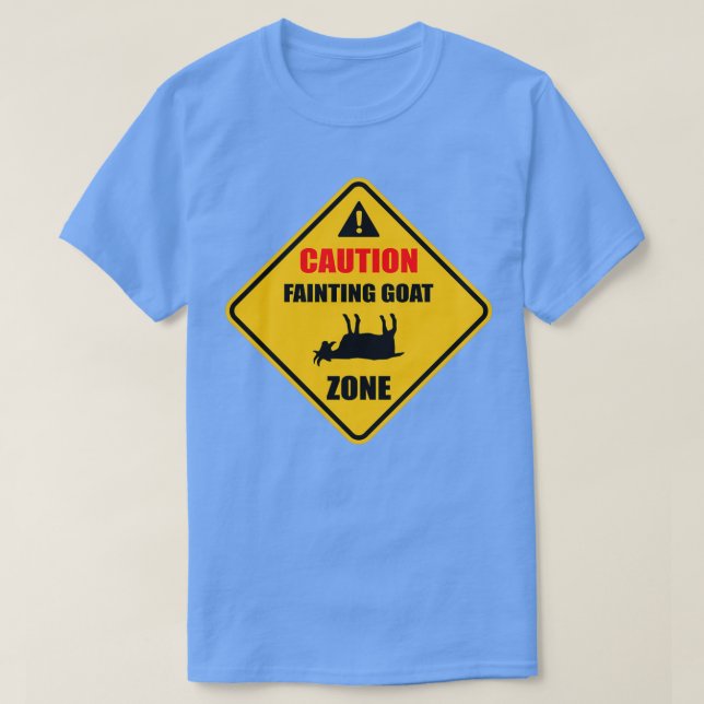 Funny Caution Fainting Goat , Animal    LoverGift  T Shirt (Design framsida)