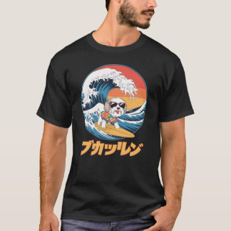 Funny Cavachon Japansk Kanagawa Wave Hund T Shirt