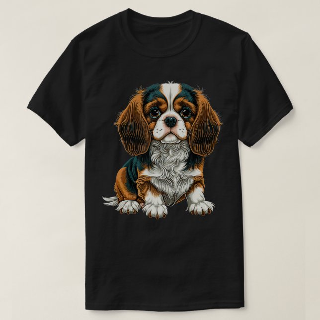 Funny Cavalier Kung Charles Spain Cute T Shirt (Design framsida)