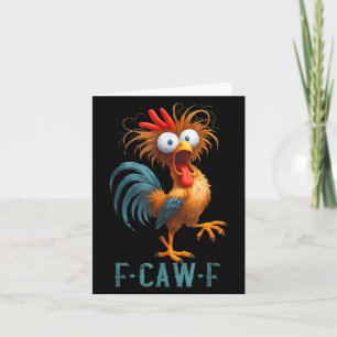 Funny Caw Shirt Black Kråka Chicken Funny Chicken  Kort