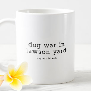 Funny Caymanian Dialect Hund Krig i Lawson Yard Kaffemugg