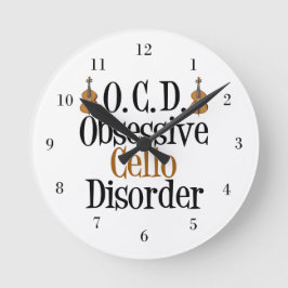 Funny Cello Rund Klocka