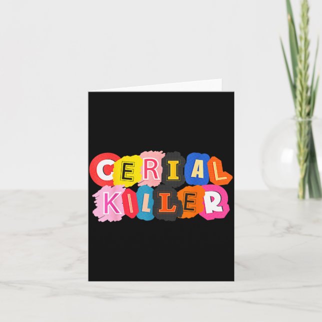 Funny Cereal Killer Cereal Design For Breakfast Lo Kort (Framsida)