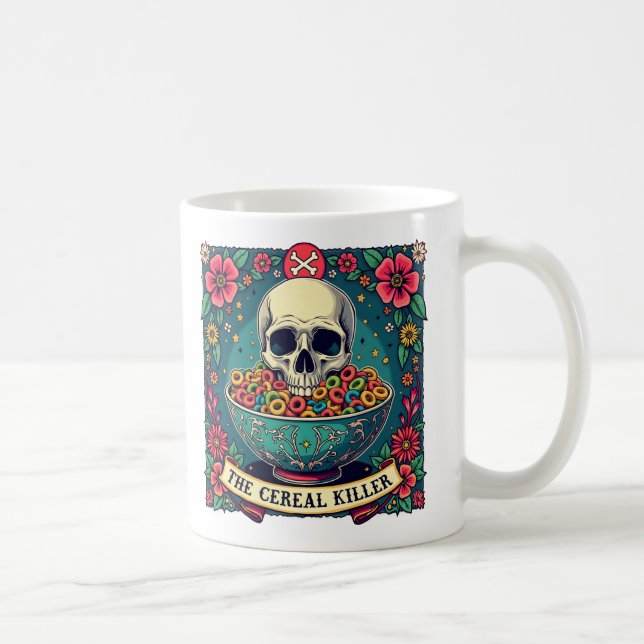 Funny Cereal Killer Family Cereal Älskare Kaffemugg (Höger)