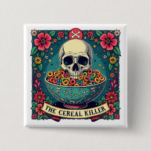 Funny Cereal Killer Family Cereal Älskare Knapp
