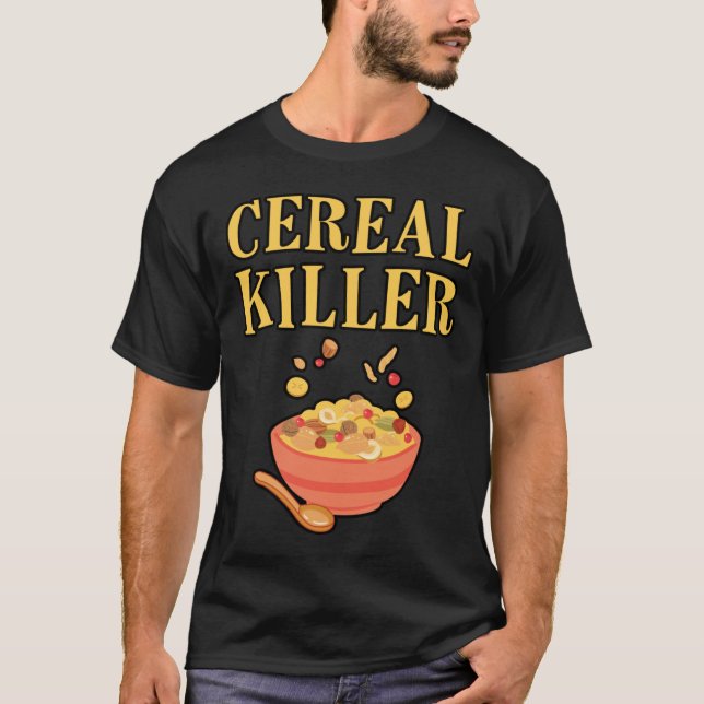 Funny Cereal killer Halloween Costume T Shirt (Framsida)
