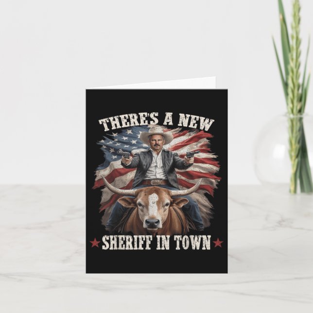 Funny Chad Bianco Cowboy Bianco för California Gov Kort (Framsida)