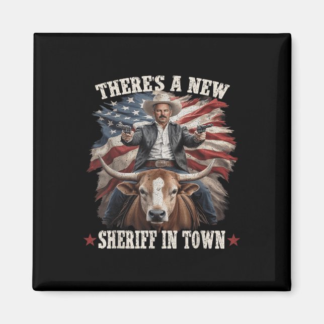 Funny Chad Bianco Cowboy Bianco för California Gov Magnet (Framsidan)
