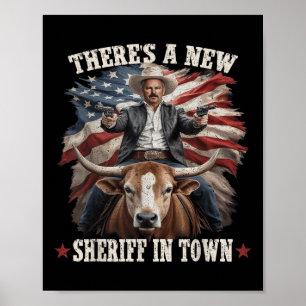 Funny Chad Bianco Cowboy Bianco för California Gov Poster