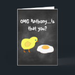 Funny Chalkboard Birthday Helgkort<br><div class="desc">Redot med det fina påsk- eller födelsedagskalenliga hälsningskortet som ska anpassas till dina specifika egenskaper.</div>