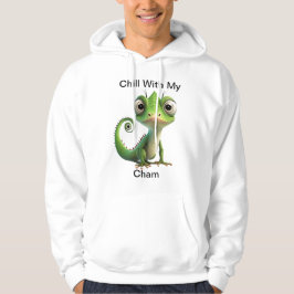 Funny Chameleon Pocket Hoodie - Cute Reptile Älska