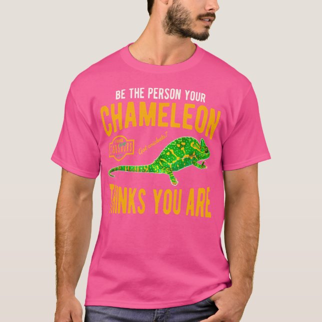 Funny Chameleon T Shirt (Framsida)