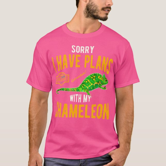 Funny Chameleon T Shirt (Framsida)