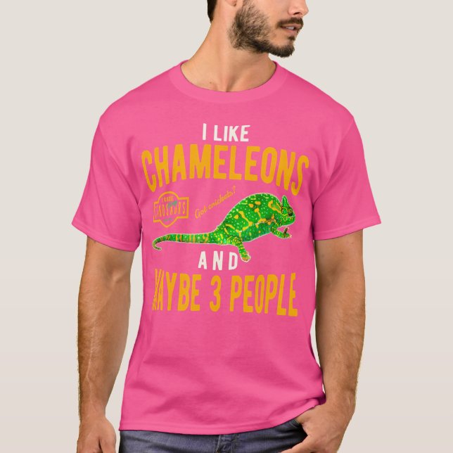 Funny Chameleon T Shirt (Framsida)
