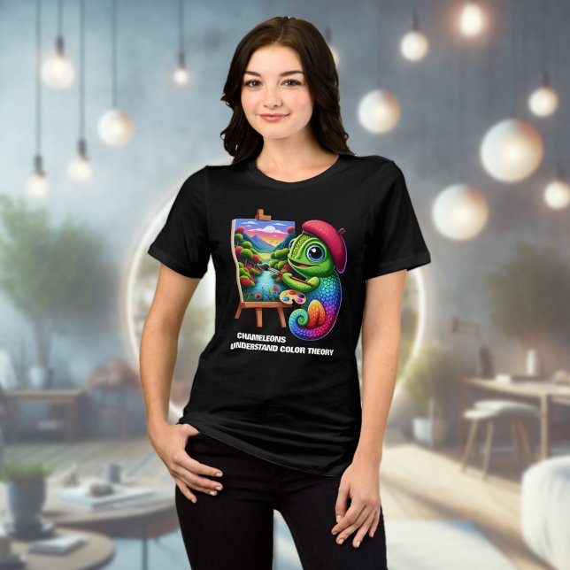 Funny Chameleons Understand Färg Theory T Shirt (Funny Chameleons Understand Color Theory Tri-Blend Shirt Cover Photo)