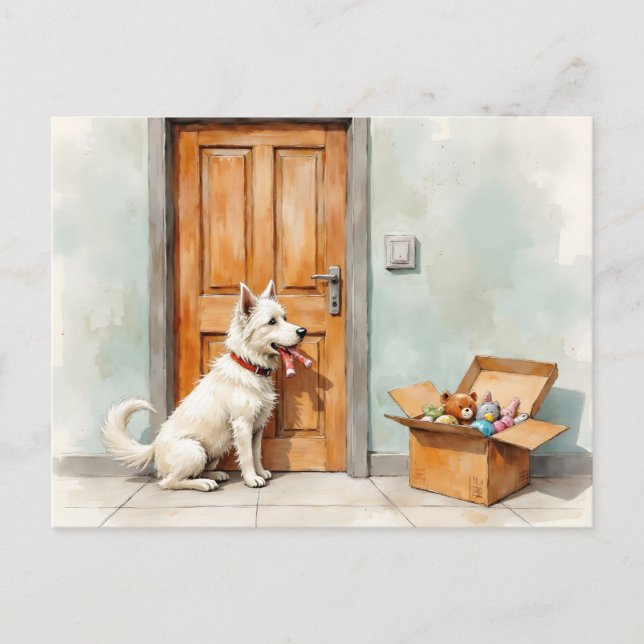 Funny Change of Address from White Dog Vykort (Framsida)