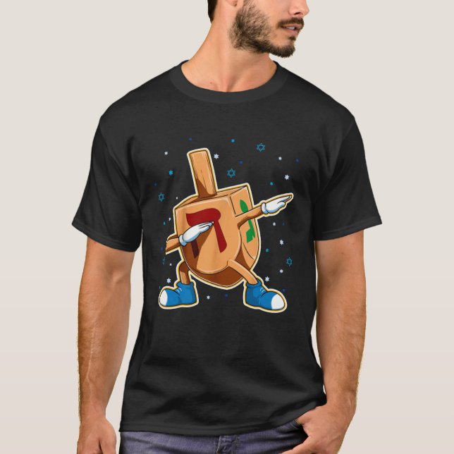 Funny Chanukah Dabbing Dreidel Dancing Hanukkah 20 T Shirt (Framsida)