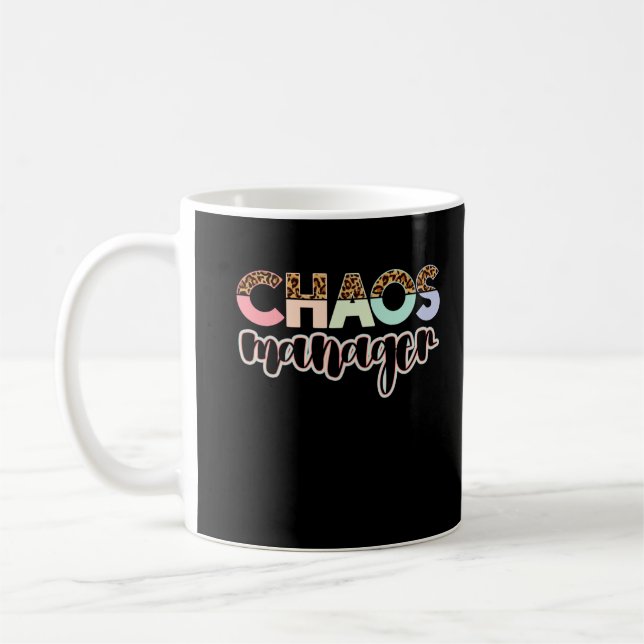 Funny Chaos Manager för Front Office Manager Kaffemugg (Vänster)