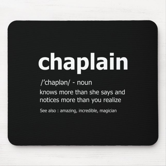 Funny Chaplain Definition New Job Gift For Chaplai Musmatta (Framsidan)