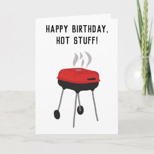 Funny Charcol Grill Guy's Birthday Kort