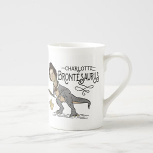 Funny Charlotte Bronte Saurus Dinosaur Bok Reader Benporslin Mugg