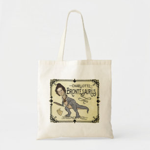 Funny Charlotte Bronte Saurus Dinosaur Bok Reader Tygkasse