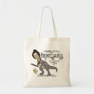 Funny Charlotte Bronte Saurus Dinosaur Bok Reader Tygkasse