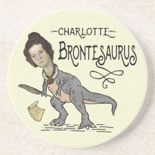 Funny Charlotte Bronte Saurus Dinosaur Bok Reader Underlägg
