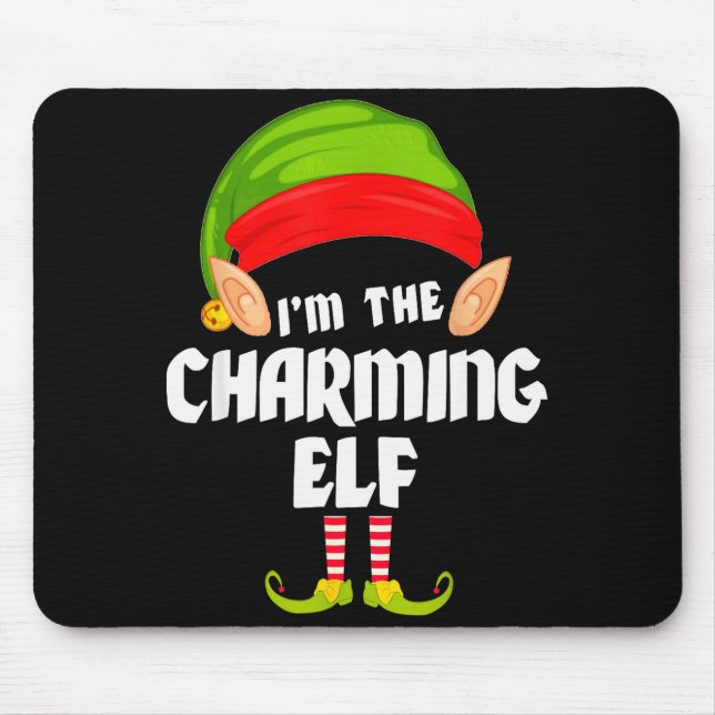 Funny Charming Elf Matching Family Group Pj Christ Musmatta (Framsidan)