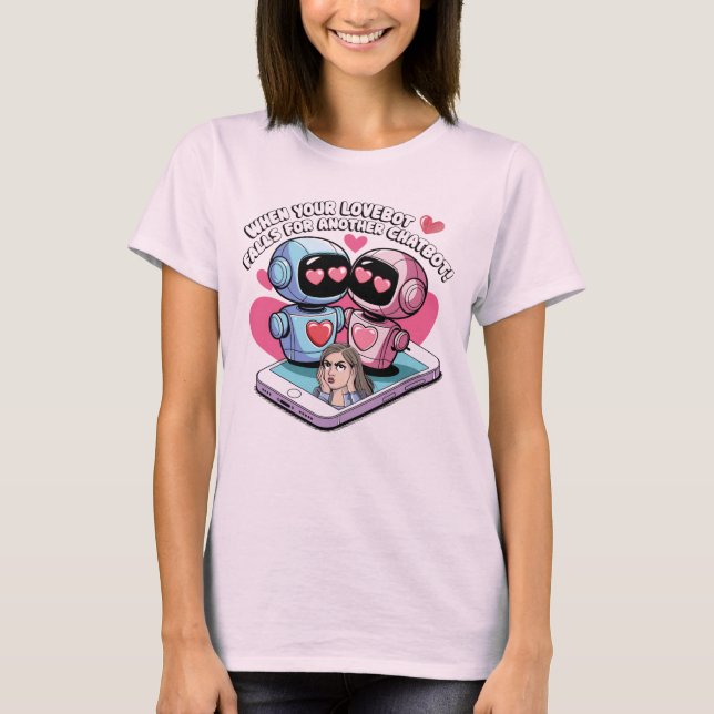 🤖 Funny Chatbot Ai Kärlek Assions Humor T Shirt (Framsida)