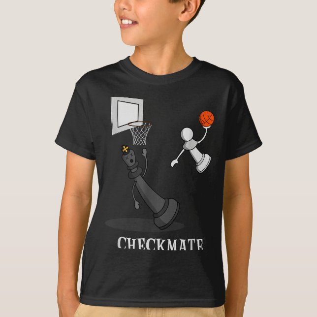Funny Checkmate Chess Basketball Game Board King P T Shirt (Framsida)