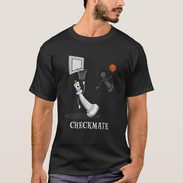 Funny Checkmate Chess Basketball Game Board Kung P T Shirt (Framsida)