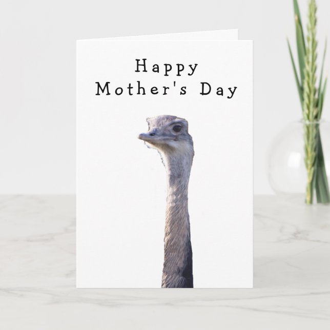 Funny Cheeky Bird Mors dag Kort (Framsida)