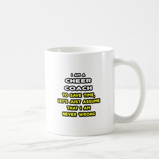 Funny Cheer Coach T-Shirts and Gifts Kaffemugg (Höger)