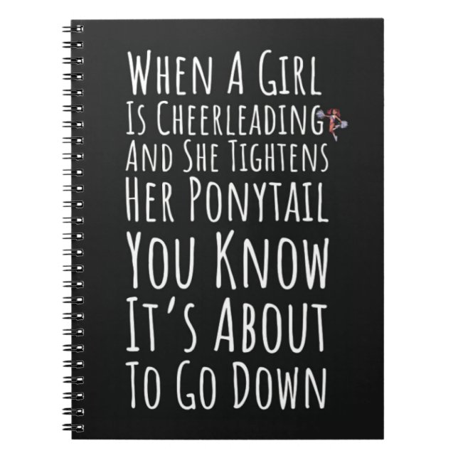 Funny Cheer Gifts For Cheerleaders Girl For Her Anteckningsbok (Framsidan)